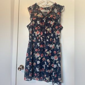 Navy floral dress Reitmans